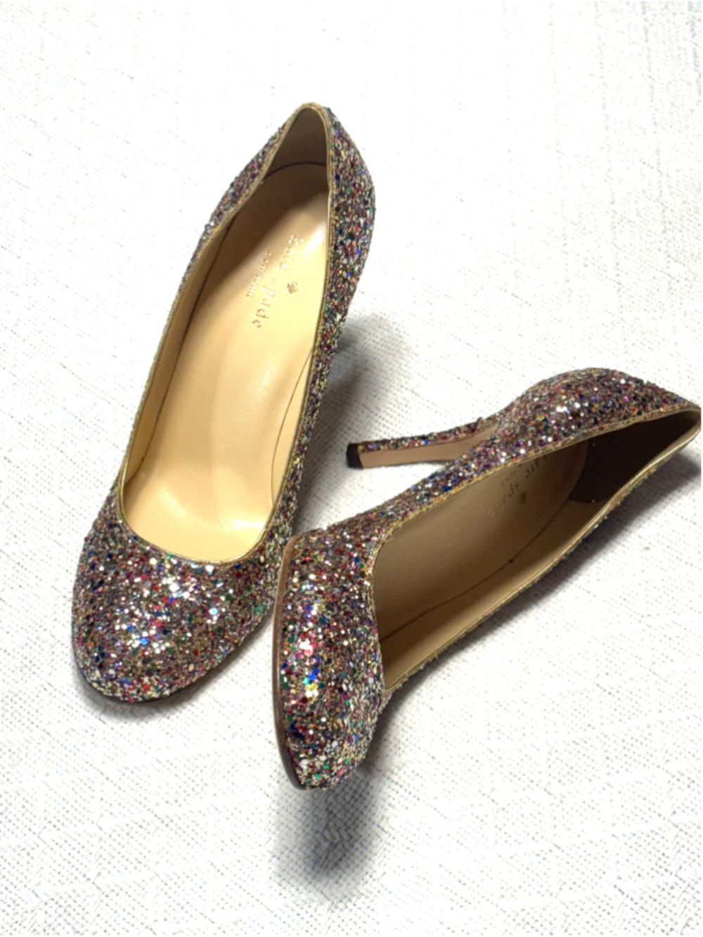 Kate Spade Karolina Multicolor Glitter Pumps Heels Size 9 EUC Dopamine Statement - Picture 10 of 11